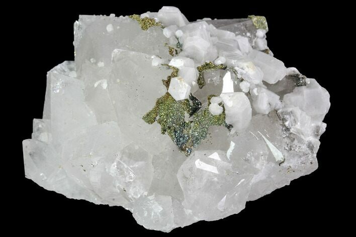 Quartz, Calcite and Pyrite Association - Fluorescent #92117
